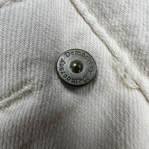 Democracy "Ab"Technology Winter White Mid Rise Ankle Tummy Control Jeans Size 6 - Picture 7 of 14